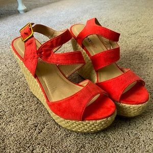 Red Wedge Heels